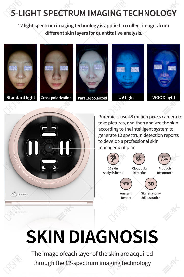Skin Scanner Facial Skin Analyzer Skin Smart Diagnostic Device AI Facial Skin Detection Machine (4)